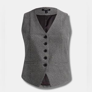 NEW NWT Torrid Herringbone Studio Luxe Ponte Vest